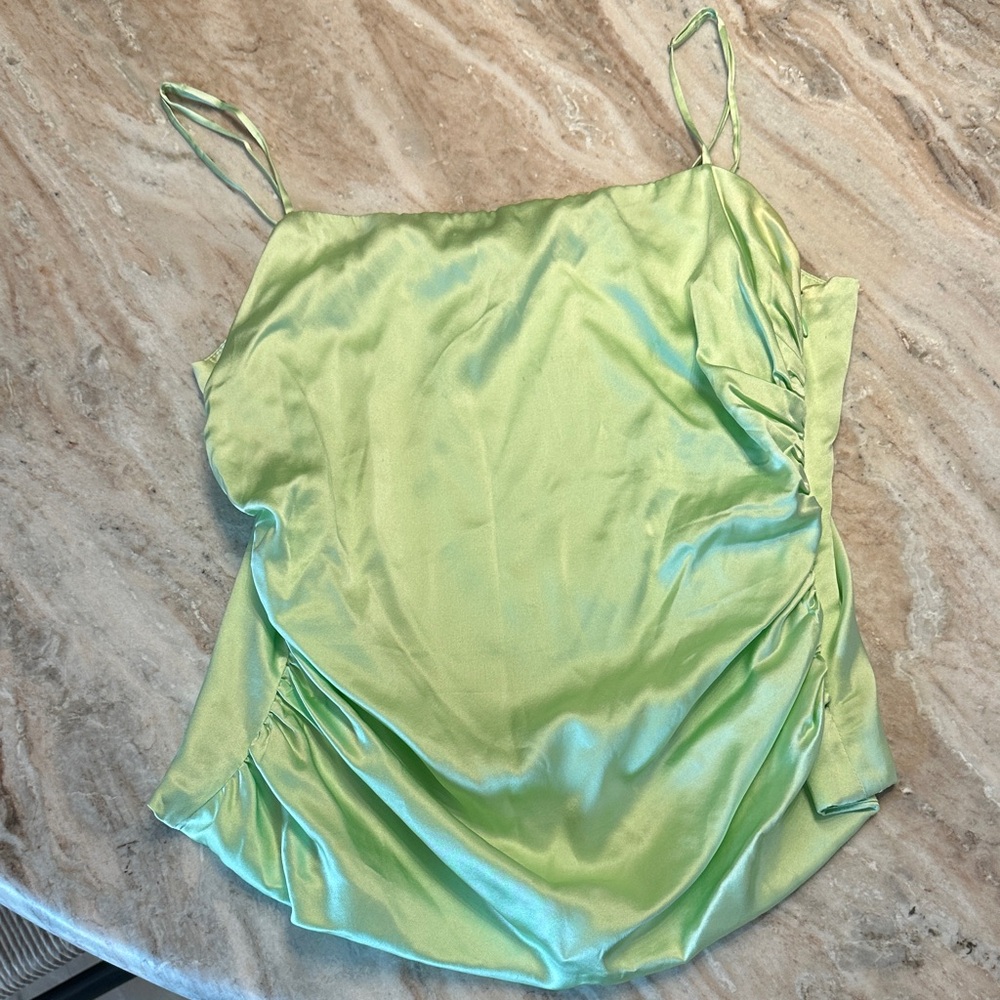 Cinq à Sept Light Green Satin Camisole